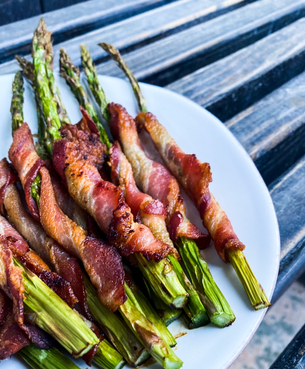 Air Fried Bacon-Wrapped Asparagus